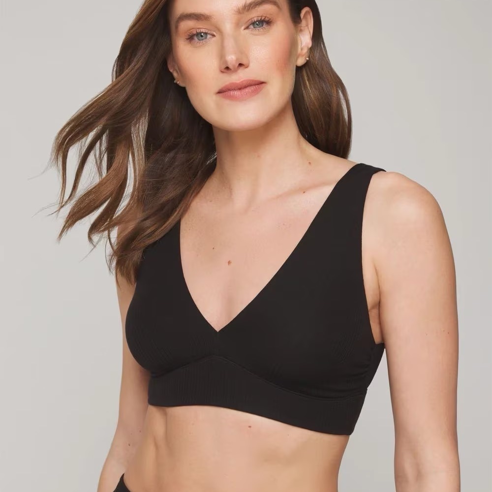 Soma Black V-Neck Bralette